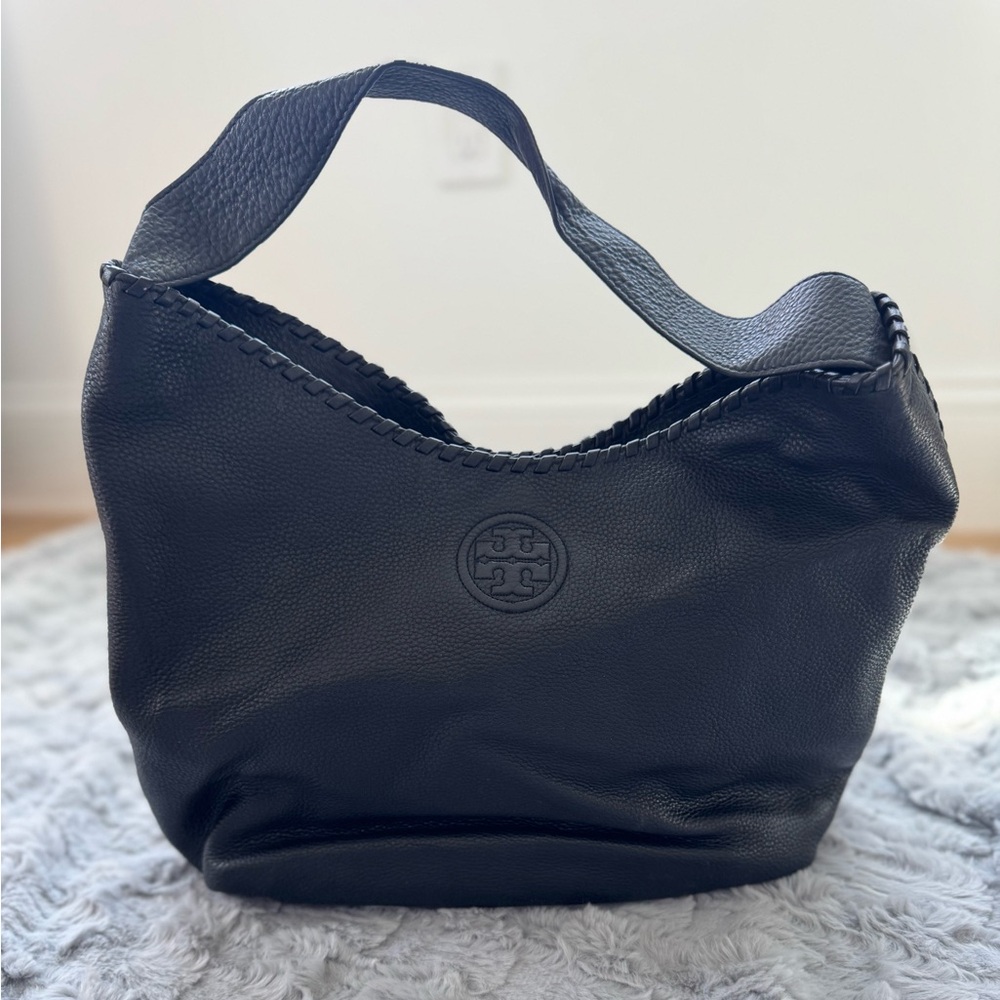 Tory Burch Black Leather Tote Bag
